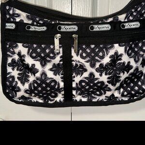 Womens LeSportsac black & white shoulder bag